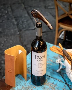 L'Atelier du Vin Sacacorchos Y Abrebotellas<Sacacorchos Soft Machine Nomad con estuche de cuero, 2 piezas AmarilloPlateado