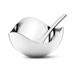Georg Jensen Saleros Y Pimenteros<Salero con cuchara Bloom, acero inoxidable GrisPlateado