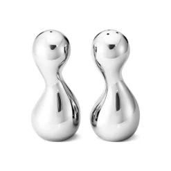 Georg Jensen Saleros Y Pimenteros<Salero y pimentero Cobra, Acero inoxidable Plateado