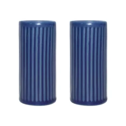 Aida Salero y pimentero Groovy, Blue stoneware Azul Best