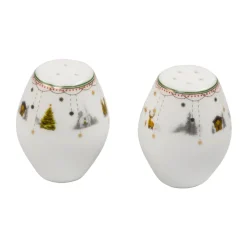 Wik & Walsøe Salero y pimentero Julemorgen Story 2 piezas, Blanco Multi Sale