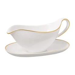 Villeroy & Boch Salseras<Salsera con plato Château Septfontaines 26 cl, Blanco-oro BlancoColor dorado
