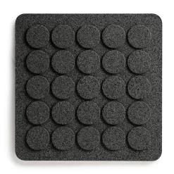 Born In Sweden Salvamanteles cuadrado Dots 20x20 cm, Negro