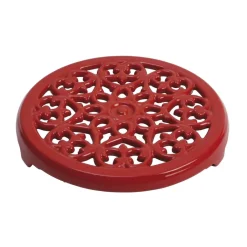 STAUB Salvamanteles de hierro fundido Lilly Ø23 cm, Cereza Rojo Discount