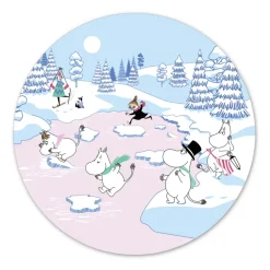 Opto Design Salvamanteles Moomin winter 2022 Ø21 cm, Azul-blanco-rosa AzulBlancoRosa Best