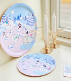Opto Design Salvamanteles Moomin winter 2022 Ø21 cm, Azul-blanco-rosa AzulBlancoRosa Best