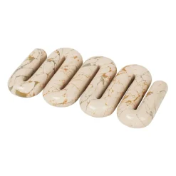 Broste Copenhagen Salvamanteles<Salvamanteles Orla 14x25 cm, White-tawny yellow BlancoAmarillo
