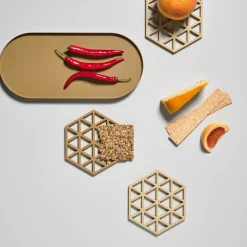 Zone Denmark Salvamanteles<Salvamanteles Triangles 14x16 cm, Warm sand Beige