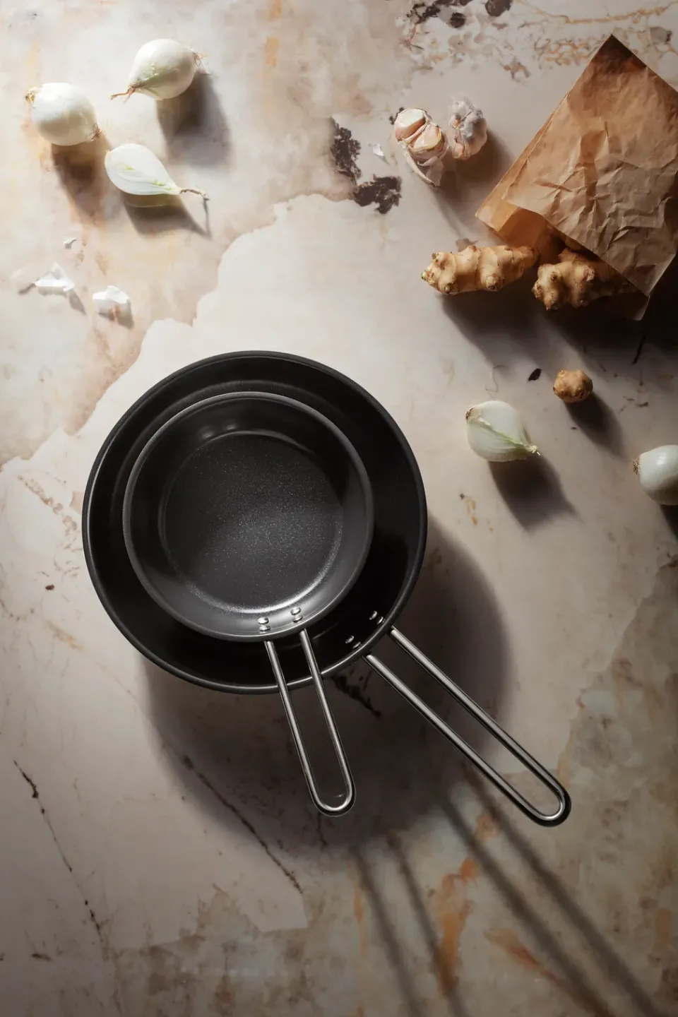 Eva Solo Sartenes Para Freír<Sartén cerámica Eva Trio Stainless Steel Slip-Let, 24 cm PlateadoNegro
