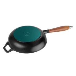 STAUB Sartén con mango de madera Vintage Ø24 cm, Negro Hot