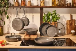 Ballarini Sartén de cerámica Salina Ti-X Granit, 24 cm Gris