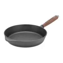 Nordwik Sartén de hierro fundido con mango de madera , 28 cm Negro Hot