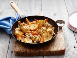 STAUB Sartén de hierro fundido negra con mango de madera claro, Ø28 cm Negro Discount