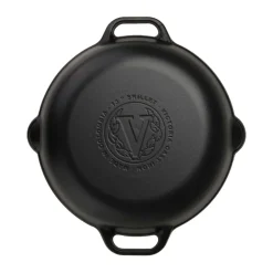 Victoria Sartén de hierro fundido , Ø33 cm Negro Discount