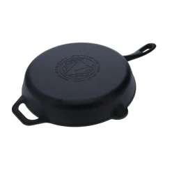 Victoria Sartén de hierro fundido , previamente curado, Ø 30 cm Negro Clearance