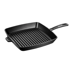 STAUB Sartén grill American de hierro fundido, 30x30 cm Negro Clearance