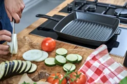 STAUB Sartén grill American de hierro fundido, 30x30 cm Negro Clearance