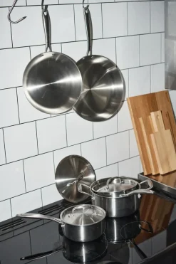 Nordwik Baterías De Cocina<Sartén 3-capas acero inoxidable, 28 cm Plateado