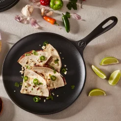 Victoria Sartén para fajitas Ø26,5 cm, Comal Negro Clearance