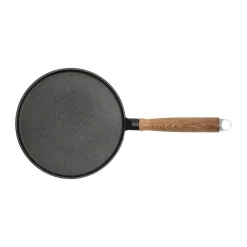Nordwik Sartén para panqueques de hierro fundido con mango de madera , 23 cm Negro Online