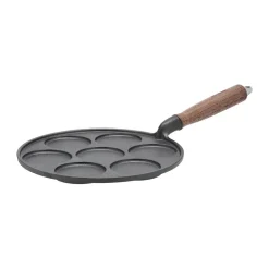 Nordwik Sartenes Y Ollas De Hierro Fundido|Sartenes Para Freír<Sartén para panqueques de hierro fundido con mango de madera , 25,5 cm Negro