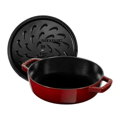 STAUB Sartenes De Saltear Y Sofreír<Sartén para saltear Chistera de hierro fundido Ø24 cm, granadina Rojo