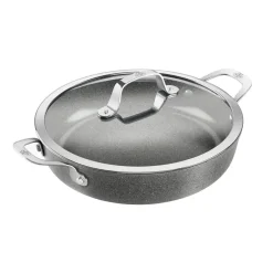 Ballarini Sartén para servir con tapa de vidrio Salina Ceramic Granit, 28 cm Gris Outlet
