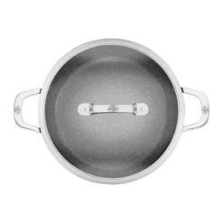 Ballarini Sartén para servir con tapa de vidrio Salina Ceramic Granit, 28 cm Gris Outlet