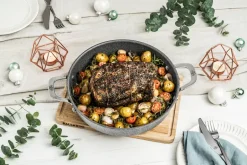 Ballarini Sartén para servir con tapa de vidrio Salina Ti-X, 28 cm Gris Outlet