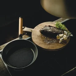 Fiskars Sartén parrilla de hierro Norden, 26 cm Negro New