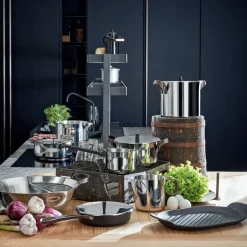 Alessi Sartén parrilla Edo hierro fundido, 24,5x40 cm Negro Best