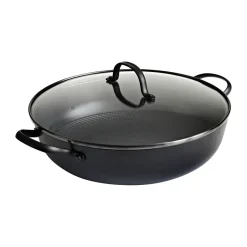 Satake Sartenes De Saltear Y Sofreír<Sartén de hierro fundido ligero con recubrimiento cerámico, 30 cm Negro