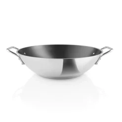 Eva Solo Sartén wok cerámica Eva Trio Stainless Steel Slip-Let, 32 cm PlateadoNegro Best