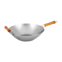 Ken Hom Woks<Sartén wok excellence carbon Ø36 cm, Acero Plateado