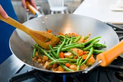 Ken Hom Woks<Sartén wok excellence carbon Ø36 cm, Acero Plateado