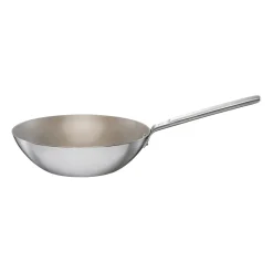 Fiskars Woks<Sartén wok Norden Steel 2023 acero inoxidable, Ø28 cm Plateado