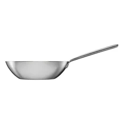Fiskars Woks<Sartén wok Norden Steel 2023 acero inoxidable, Ø28 cm Plateado