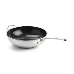 GreenPan Woks<Sartén wok Premiere, 30 cm NegroPlateado