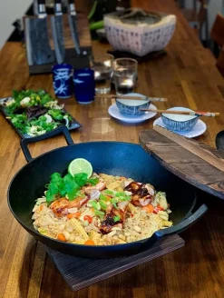 Satake Sartén wok Nabe, 36 cm MarrónNegro Sale