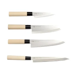 Satake Juegos De Cuchillos De Cocina<Houcho Balsabox, 4 partes Plateado