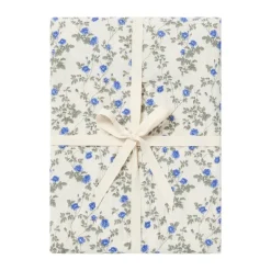 Garbo&Friends Sábana ajustable Dainty Muslin, 160x200x30 cm Azul New