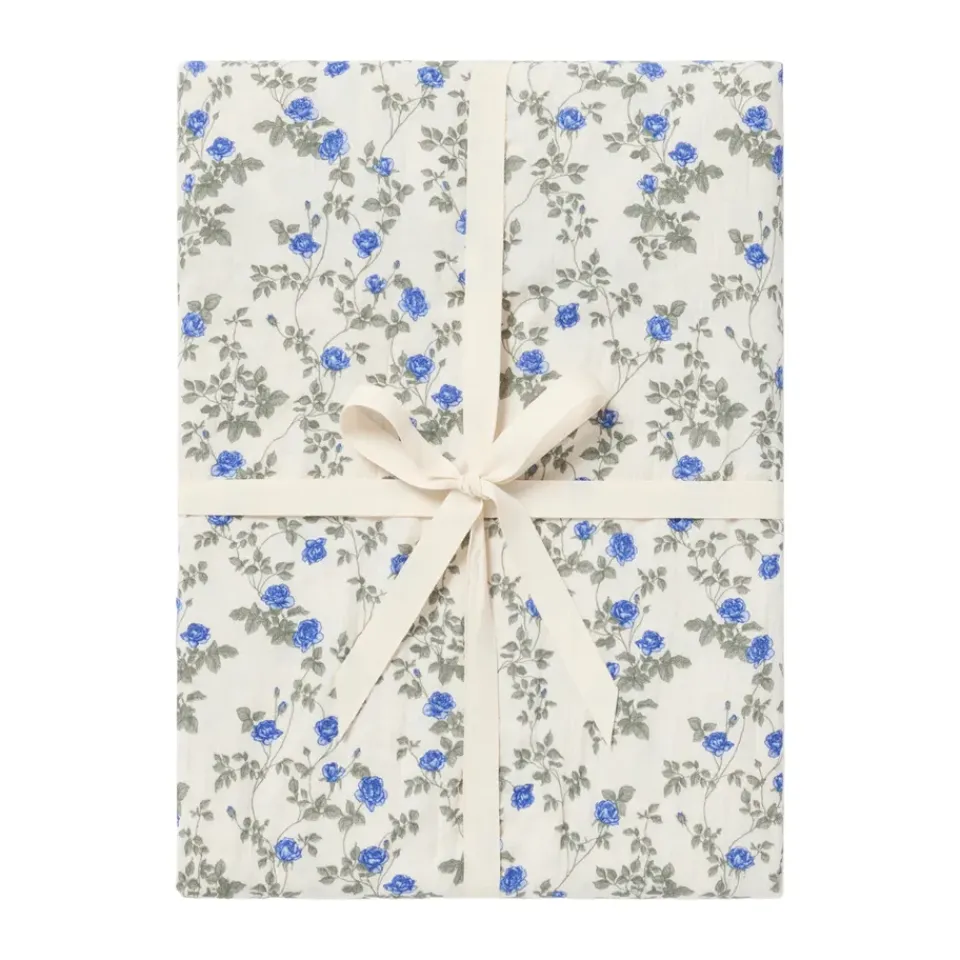 Garbo&Friends Sábana ajustable Dainty Muslin, 160x200x30 cm Azul New