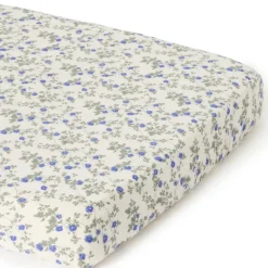 Garbo&Friends Sábana ajustable Dainty Muslin, 60x120x20 cm Azul Discount