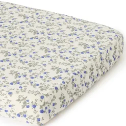 Garbo&Friends Sábana ajustable Dainty Muslin, 90x200x30 cm Azul Discount