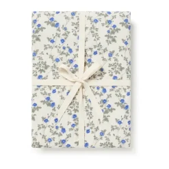 Garbo&Friends Sábana ajustable Dainty Muslin, 90x200x30 cm Azul Discount