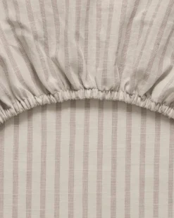 Garbo&Friends Sábana bajera Stripe Mauve, 90x200x30 cm Beige Hot