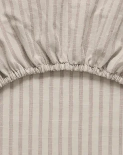 Garbo&Friends Sábanas<Sábana bajera Stripe Mauve, 140x200x30 cm Beige