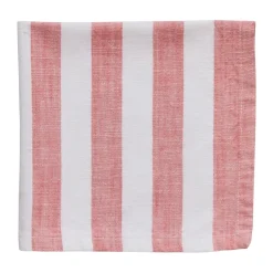 Lene Bjerre Servilletas De Tela|Servilletas De Tela<Servilleta de algodón Olivia 40x40 cm, Off White-Dark Coral BlancoRosa