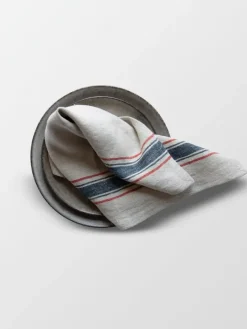 Tell Me More Servilleta de lino Astrid 50x50 cm, Navy Beige New