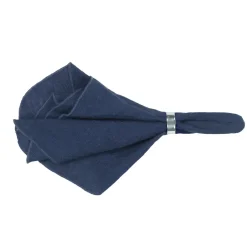 Broste Copenhagen Servilleta de lino Gracie, oscuro (Insignia blue) Azul New
